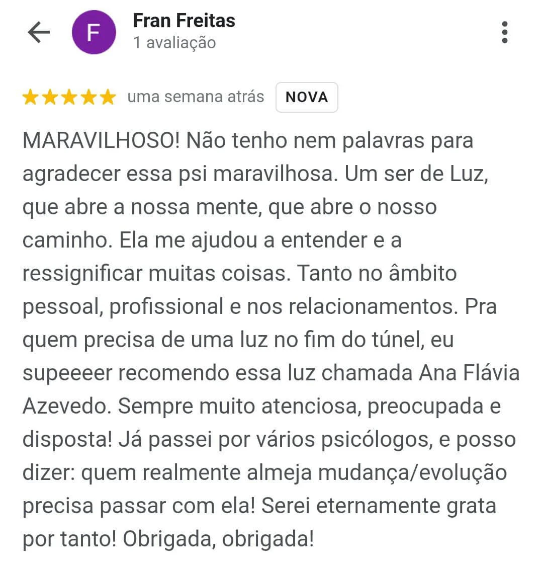 Psicóloga Flávia